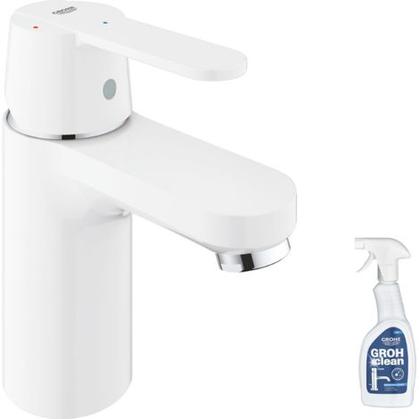 GROHE Get Mezclador de lavabo talla S Blanco con limpiador GrohClean (1/2)