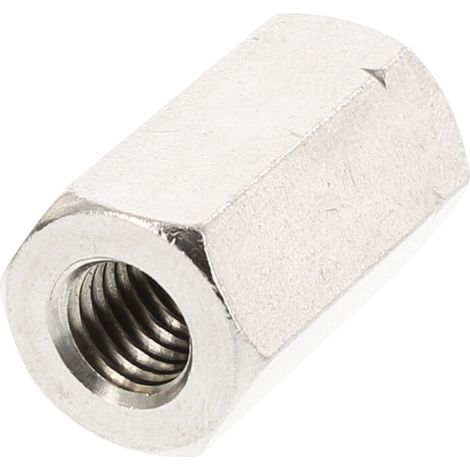 Sechskantmutter Langmutter ø M10 x 30 mm Edelstahlmutter DIN6334 Edelstahl A2