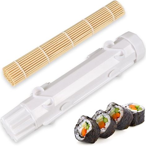 Sushi Roller Set Sushi Bazooka Maker Sushi Roller Set aus lebensmittelechtem Kunststoff Zur Herstellung von Formen für Reis, Gemüse und Fleisch W (1/5)