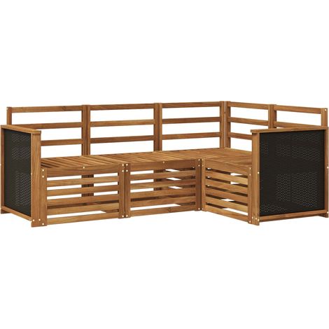 Sofagarnituren 4 pcs Massivholz Akazie vidaXL