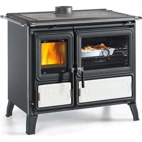 La Nordica – Cuisinière à bois 8.7 kW – Volume de chauffe 249 m3 – Rendement 89.1 % – Foyer en fonte – Dimensions L 1050 x H 865 x P 670 mm (1/4)