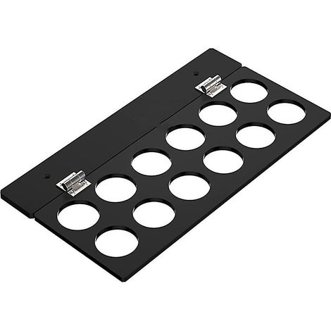 Support à dosettes de café coulissant sous meuble, compatible avec les dosettes de 12 tasses, gain de place, noir (1/4)
