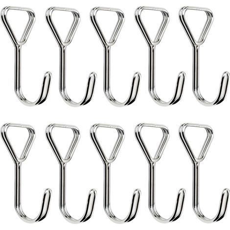 10 Pcs Crochets en Spirale, Tendeur Crochets Acier Inoxydable, Sandow Elastique Crochets, Tendeurs Elastique Crochets, pour Tentes, Vélos, Fixation De Bagages, Crochets De Fixation (1/5)
