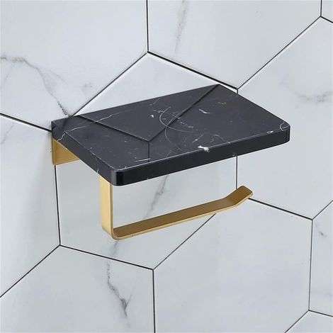 Marble Wall Mounted Tissue Holder Paper Towel Holder Bronze