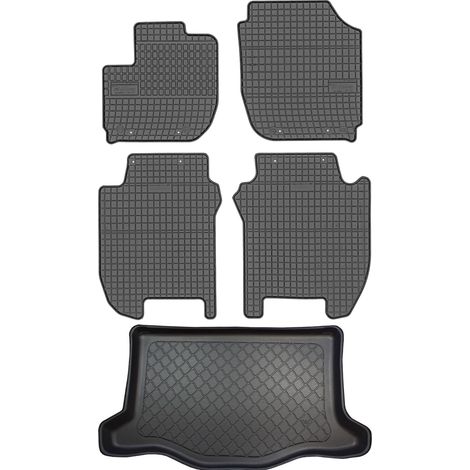 Juego de alfombrillas de goma para coche y alfombrilla para maletero para Honda Jazz III Hatchback (09.2015-05.2020).