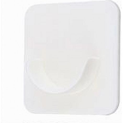 TRADE SHOP - Set 4 Pz Supporti Adesivi Per Bastone Per Tenda Bagno Aste Doccia Bianco 87358 -