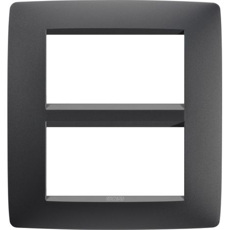 PLAQUE ONE 4+4P NOIR SATIN GEWISS GW16108VN