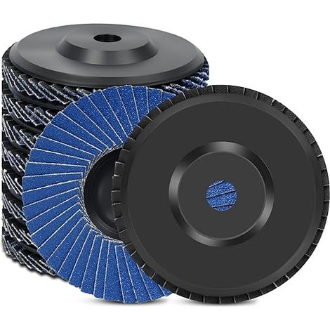 Flintronic 10 discos de láminas de 76 mm, abrasivos para amoladora, grano 40/60/80/120 (1/5)