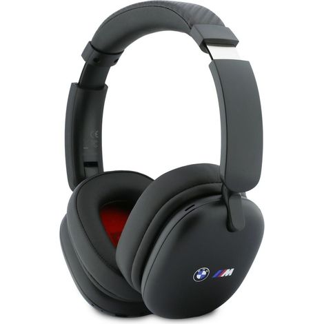 Casque audio Bluetooth supra-auriculaire noir avec logos BMW imprimés (1/5)