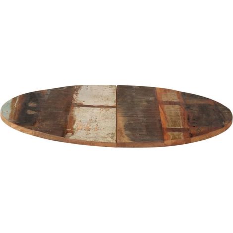 Dessus de table,Plateau de table,Dessus de bureau rond 70 cm 15-16 mm Bois de récupération CFW17722 (1/5)