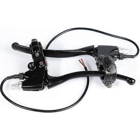 Poignées de frein en alliage d'aluminium pour moto, vélo électrique, voiture, véhicule, guidon, pièces de cyclisme, arrêt électrique - paire argentée (1/5)