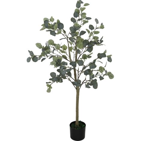 Plante artificielle, vert, 150 cm, pot inclus, pour intérieur extérieur, décoration intérieure, sans entretien robuste