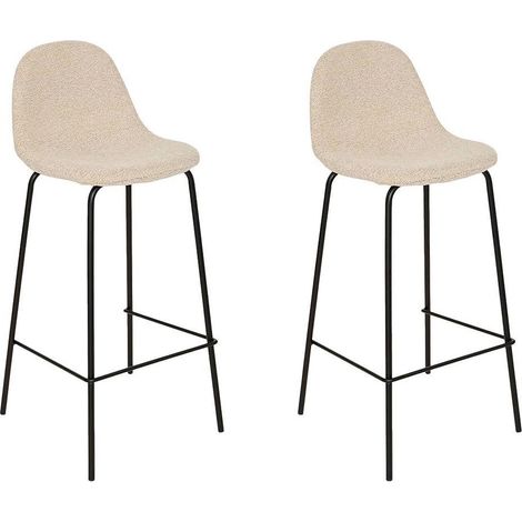 Lot de 2 Chaises de Bar "Vladi" 96cm Blanc (1/5)