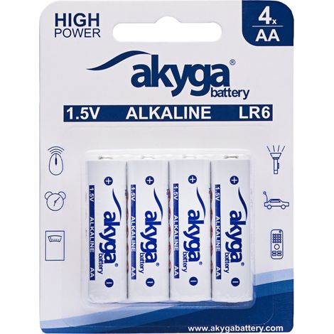 Piles alcalines AA LR6 Akyga AKY2068 1,5 V / 3050 mAh (lot de 4) (1/5)