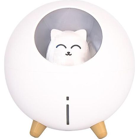 Mini humidificateur d'air USB avec veilleuse LED – Humidificateur portable et silencieux pour bébé, chambre, bureau, voiture – Blanc (1/5)