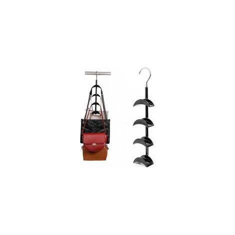 No se requiere taladrar para los ganchos giratorios para bolsas. - Estantería multifuncional para el hogar y la tienda, estante blanco para bolsas de plástico para dormitorios - Crezuo
