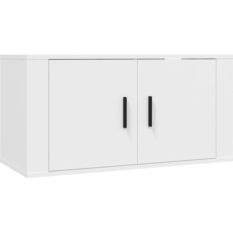 Mobile TV multimediale scaffale TV credenza TV sala da pranzo soggiorno camera da letto parete 80 x 345 x 40 cm bianco 020027804