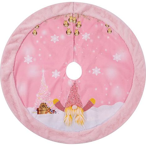 Robe d'arbre de noël avec lumières, décoration rose Rudolph pour maison et hôtel