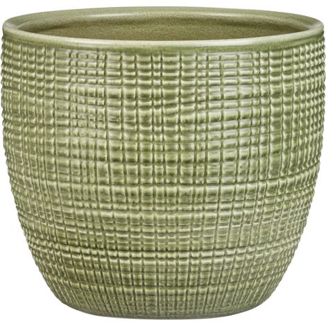 Scheurich Übertopf Serie 866 Ø 16 x 14 cm kaki Blumentöpfe & Übertöpfe