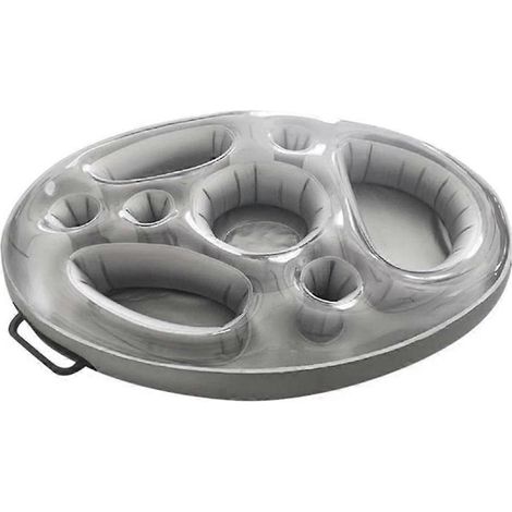 Plateau flottant gonflable pour boissons, pour piscines, fêtes aquatiques en été, un accessoire saisonnier.-AquaForge (1/5)