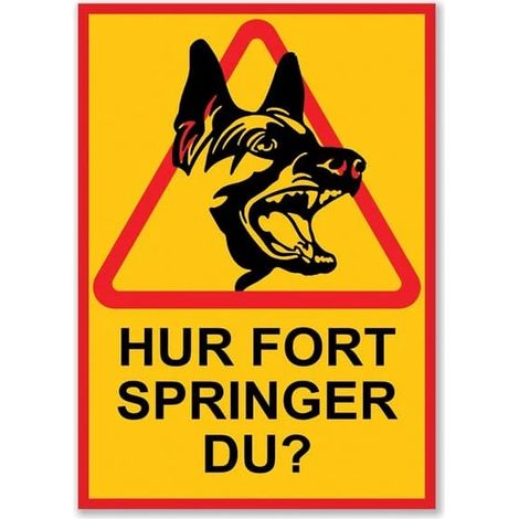 Filiyano-[CA] À QUELLE VITESSE POUVEZ-VOUS COURIR  Panneau / Panneau pour chien / Panneau d'avertissement / A4 (1/2)