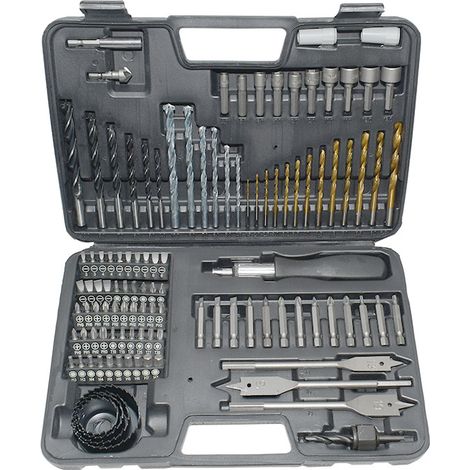 Set di punte da trapano, punte elicoidali ad alta velocità - Kit multifunzione completo con custodia per il fai da te e l'assemblaggio (1/5)