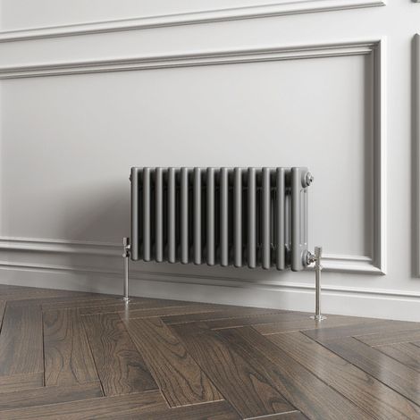 Biubiubath Traditional Cast Iron Style Radiator Horizontal 3 Column Anthracite 300x605mm