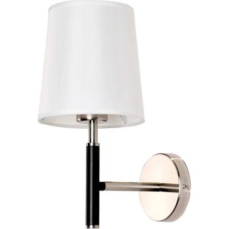Applique murale d'intérieur rétro, applique avec interrupteur et prise, applique murale monochrome LED 4W, applique murale industrielle en métal, convient pour chambre, salon, couloir (nickel sable +  (1/3)