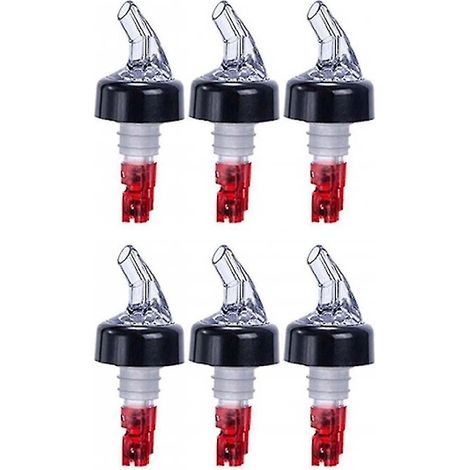 Distributeur de vin (lot de 6), 3 cl, bouteille avec bec verseur transparent, rouge-AquaForge (1/2)