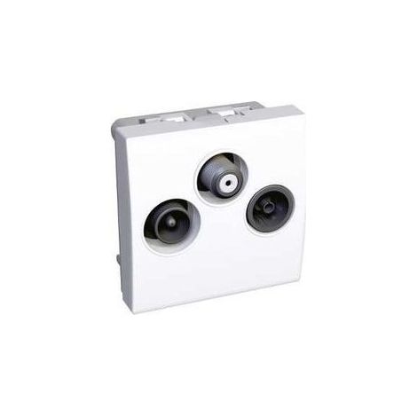 Prise tv/fm/sat 1 entree blanche 45x45mm clipsable Altira SCHNEIDER ELECTRIC ALB44329