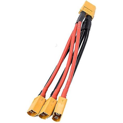 Connecteur de batterie parallèle XT60, câble mâle/femelle, rallonge double en Y/3 voies, fil silicone 14 AWG F (1/5)
