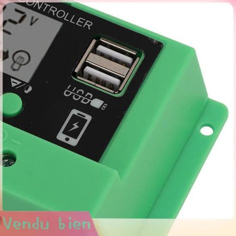 Garosa Contrôleur de solaire Régulateur de solaire Régulateur de panneau PWM Écran LCD réglable 12V 24V quincaillerie solaire (1/5)