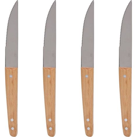 4 Steakmesser „Élégance“, Länge 22 cm, braun - Atmosphera créateur d'intérieur