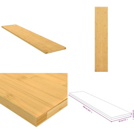 Étagère murale 100x20x1,5 cm bambou - Étagère Murale - Étagère Bambou - Rangement Mural - Décoration Murale - Étagère Flottante - Home & Living (1/5)