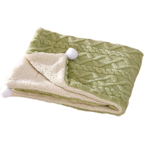 Couverture douce et lavable de qualité supérieure pour chiots et chatons - Verte - Taille M (1/5)
