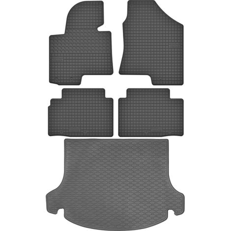 Ensemble de tapis de sol en caoutchouc pour Kia Sportage III SUV (2010-2015) + tapis de coffre (1/5)