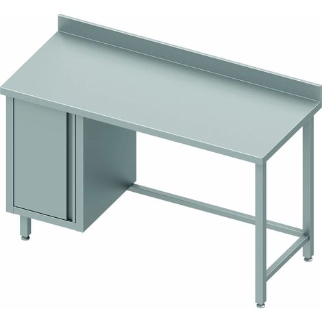 Table Inox Professionnelle Avec Porte A Gauche - Gamme 700 - Stalgast