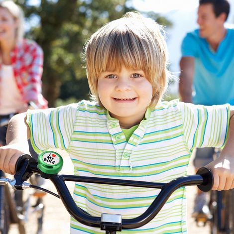 Sonnette de vélo enfant en alliage, accessoire vélo mini, klaxon sonore pour bicyclette (1/5)
