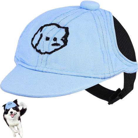 Chapeau De Soleil pour Chien Casquette Ajustable Doux pour Animaux Les Rayons UV pour Activités Extérieures Chapeau Été Amusant pour Chiens Et Chiots (1/5)