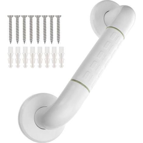 Maniglione di sicurezza per doccia, alto 30 cm, con protezione anticaduta per bagni, impugnatura antiscivolo e cerchio illuminato maniglia di sicurezza per bambini, anziani e persone (1/5)