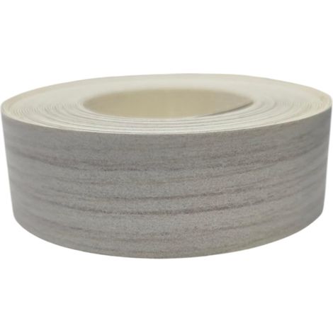 Bande de chant thermocollante 21mm x 5m épaisseur 0,50mm Mélaminé Facile à Appliquer Bricolage Étagère Meuble Panneau Bois Durable, Pin Loft Blanc