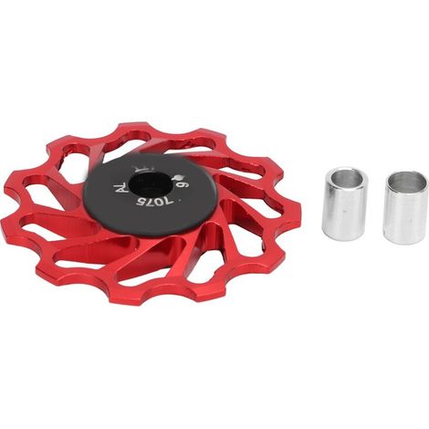 Galet de Guidage Arrière en Métal Céramique 11T pour Dérailleur VTT - Accessoire Vélo Rouge (1/5)