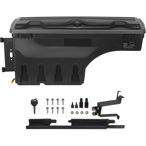 Mophorn Aufbewahrungsbox für die Ladefläche – verschließbarer Deckel, wasserdicht. 6,6 Gal/20 L ABS. Kompatibel mit Chevrolet Silverado 1500 und GMC Sierra 1500 2019–2020, Fahrerseite. Schwarz