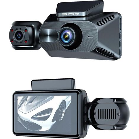 Dashcam mit 3 Objektiven, 1080p-Auflösung, Rückfahrkamera, Nachtsicht, Parküberwachung, keine weiteren Funktionen (1/5)
