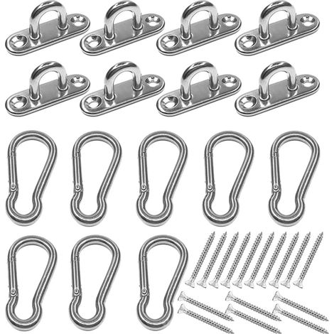 Anneau de fixation - inox - à œillet - pour maison et garage (1/5)