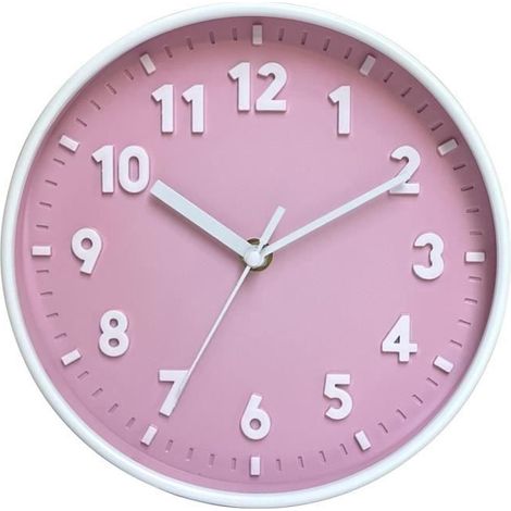 Horloge murale simple moderne, muette, salon, outils de décoration pour la maison, Pour décorer la chambre des filles-Rose (1/3)