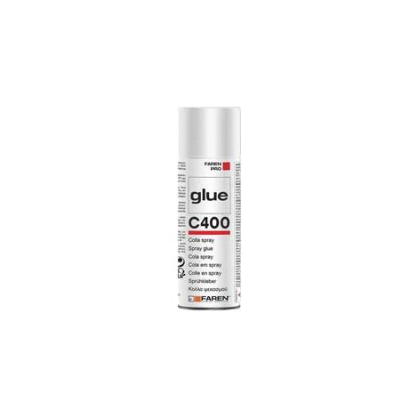 COLLA SPRAY PROFESSIONALE C400- - ml.400 spray - trasparente - 12 pezzi FAREN