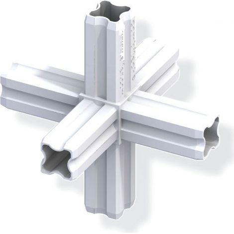 Connecteur étoile blanc - 6 branches - 23.5 mm