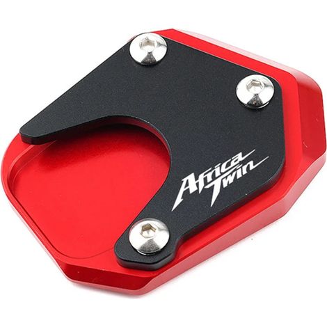 (Rouge) Extension de béquille compatible avec Honda XRV 750 RD 07 Africa Twin 750 - Accessoires moto - Plaque d'extension de béquille latérale CNC maxpower (1/4)