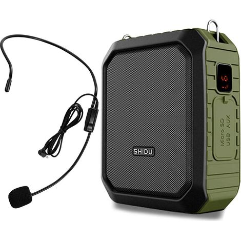 Amplificateur de voix personnel portable 18 W Haut-parleur Bluetooth tout-en-un étanche, enregistrement, prise auxiliaire pour enseignants, guide touristique en plein air (1/5)